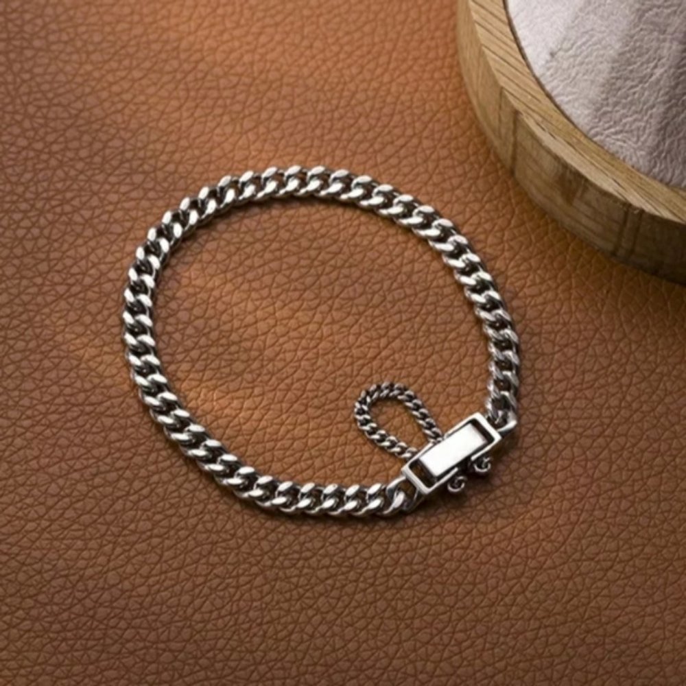 NEW 925 Sterling Silver Link Chain Bracelet - Picture 5 of 6